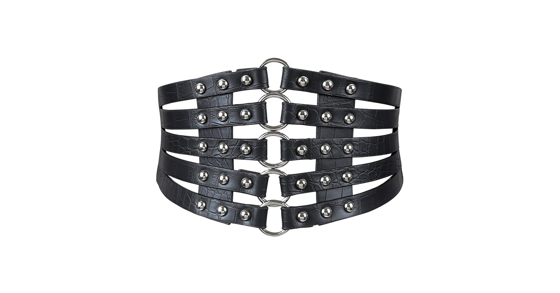 Moessa Women's 7 Inch Wide Lattice Corset Waspie Elastic Moessa Women's 7 Inch Wide Lattice Corset Waspie Elastic